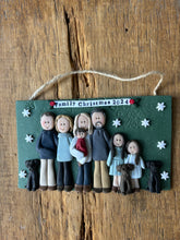 Load image into Gallery viewer, Large Family custom clay ornament 7 or more members