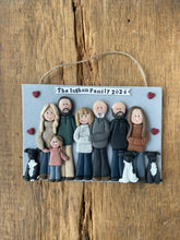 Load image into Gallery viewer, Large Family custom clay ornament 7 or more members
