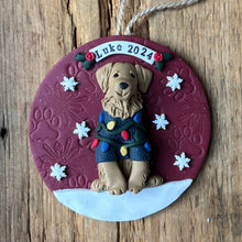 Load image into Gallery viewer, 1 member custom clay pet ornament