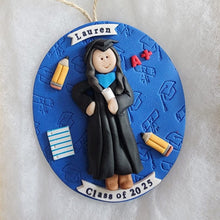Load image into Gallery viewer, 1 Person Graduate clay Graduation Ornament gift