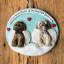 Load image into Gallery viewer, Decorative ornament with owls on a wooden surface