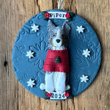 Load image into Gallery viewer, 1 member custom clay pet ornament