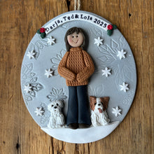 Load image into Gallery viewer, 3 Member Custom clay family ornament