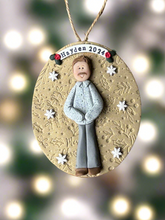 Load image into Gallery viewer, 1 Member custom clay Christmas ornament