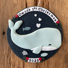 Load image into Gallery viewer, Custom Baby's first 1st Christmas clay ornament