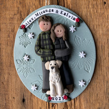 Load image into Gallery viewer, 3 Member Custom clay family ornament