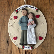 Load image into Gallery viewer, 3 Member Custom clay family ornament