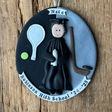 Load image into Gallery viewer, 1 Person Graduate clay Graduation Ornament gift