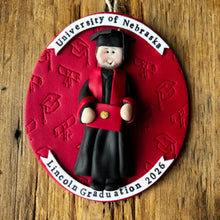 Load image into Gallery viewer, 1 Person Graduate clay Graduation Ornament gift