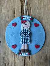 Load image into Gallery viewer, 1 Member custom clay Christmas ornament