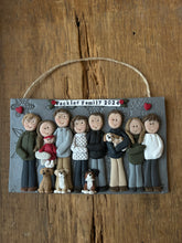 Load image into Gallery viewer, Large Family custom clay ornament 7 or more members