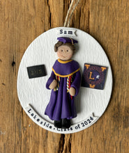Load image into Gallery viewer, 1 Person Graduate clay Graduation Ornament gift