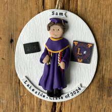Load image into Gallery viewer, 1 Person Graduate clay Graduation Ornament gift