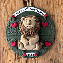 Load image into Gallery viewer, Custom Baby's first 1st Christmas clay ornament