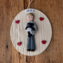 Load image into Gallery viewer, 1 Member custom clay Christmas ornament
