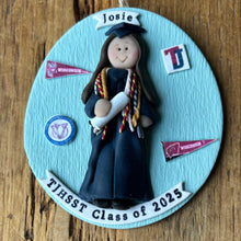 Load image into Gallery viewer, 1 Person Graduate clay Graduation Ornament gift