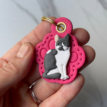 Load image into Gallery viewer, Custom Polymer Clay Cat Keychain