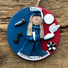 Load image into Gallery viewer, 1 Person Graduate clay Graduation Ornament gift