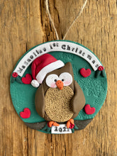 Load image into Gallery viewer, Custom Baby's first 1st Christmas clay ornament