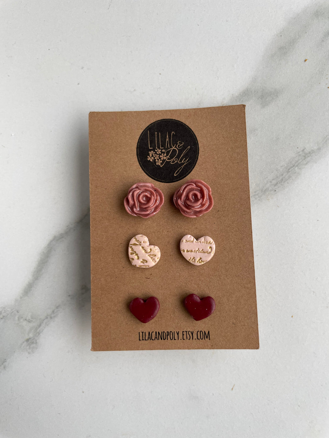 3 Valentines earring set III