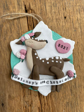 Load image into Gallery viewer, Custom Baby's first 1st Christmas clay ornament