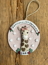 Load image into Gallery viewer, Custom Baby's first 1st Christmas clay ornament