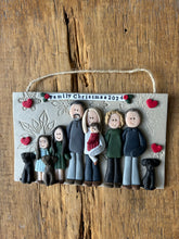 Load image into Gallery viewer, Large Family custom clay ornament 7 or more members
