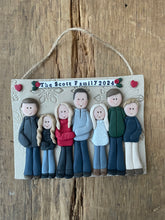 Load image into Gallery viewer, Large Family custom clay ornament 7 or more members
