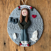 Load image into Gallery viewer, 1 Member custom clay Christmas ornament
