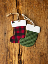 Load image into Gallery viewer, Christmas stocking ornaments set of 2
