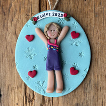 Load image into Gallery viewer, 1 Member custom clay Christmas ornament
