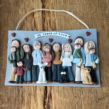 Load image into Gallery viewer, Large Family custom clay ornament 7 or more members

