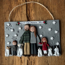 Load image into Gallery viewer, Large Family custom clay ornament 7 or more members
