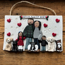 Load image into Gallery viewer, Large Family custom clay ornament 7 or more members
