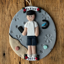 Load image into Gallery viewer, 1 Member custom clay Christmas ornament
