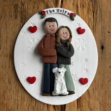 Load image into Gallery viewer, 3 Member Custom clay family ornament
