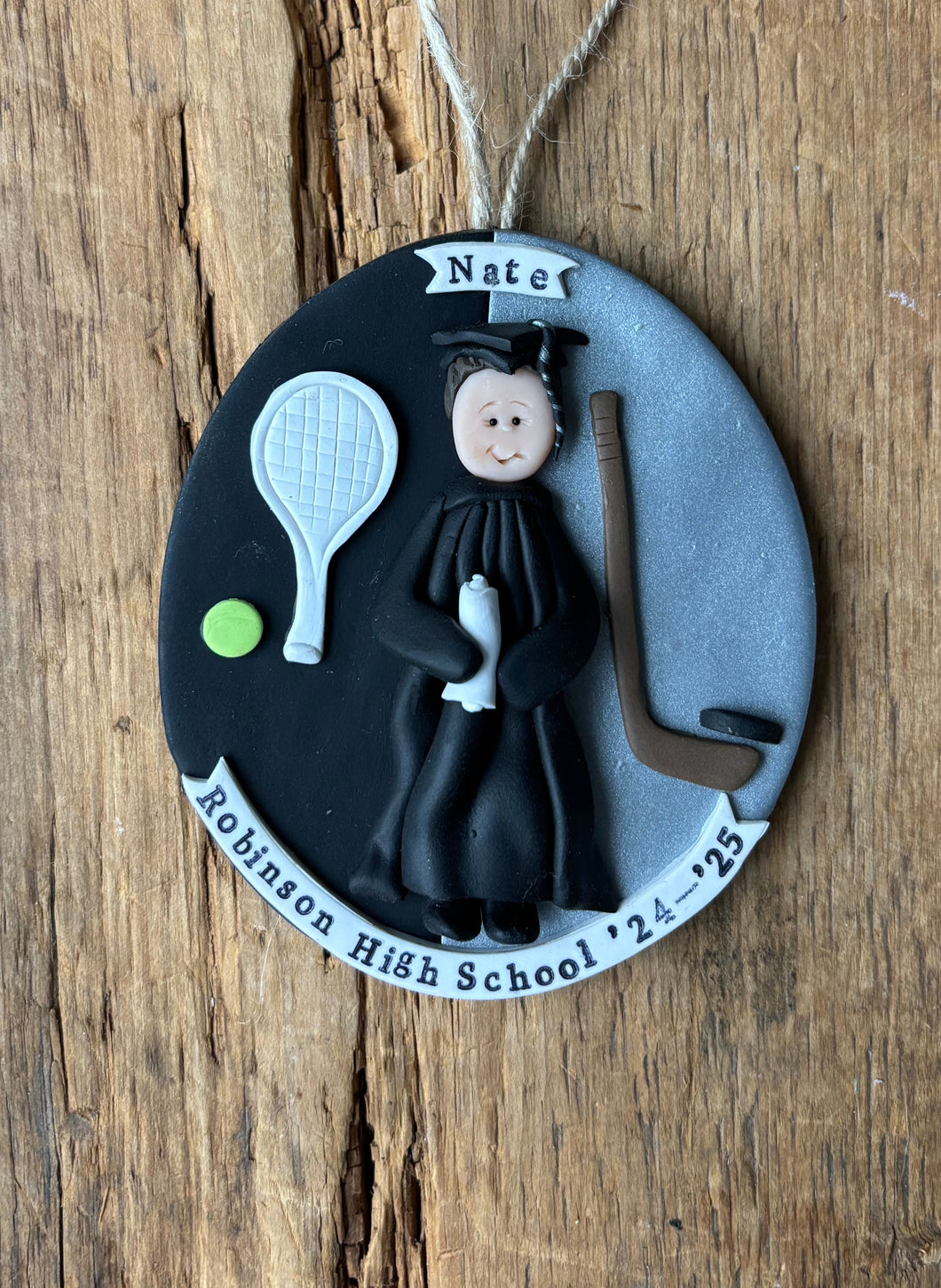 1 Person Graduate clay Graduation Ornament gift