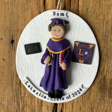 Load image into Gallery viewer, 1 Person Graduate clay Graduation Ornament gift
