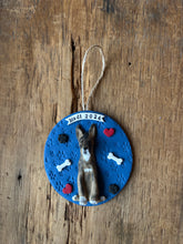 Load image into Gallery viewer, 1 member custom clay pet ornament

