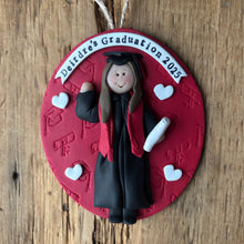 Load image into Gallery viewer, 1 Person Graduate clay Graduation Ornament gift
