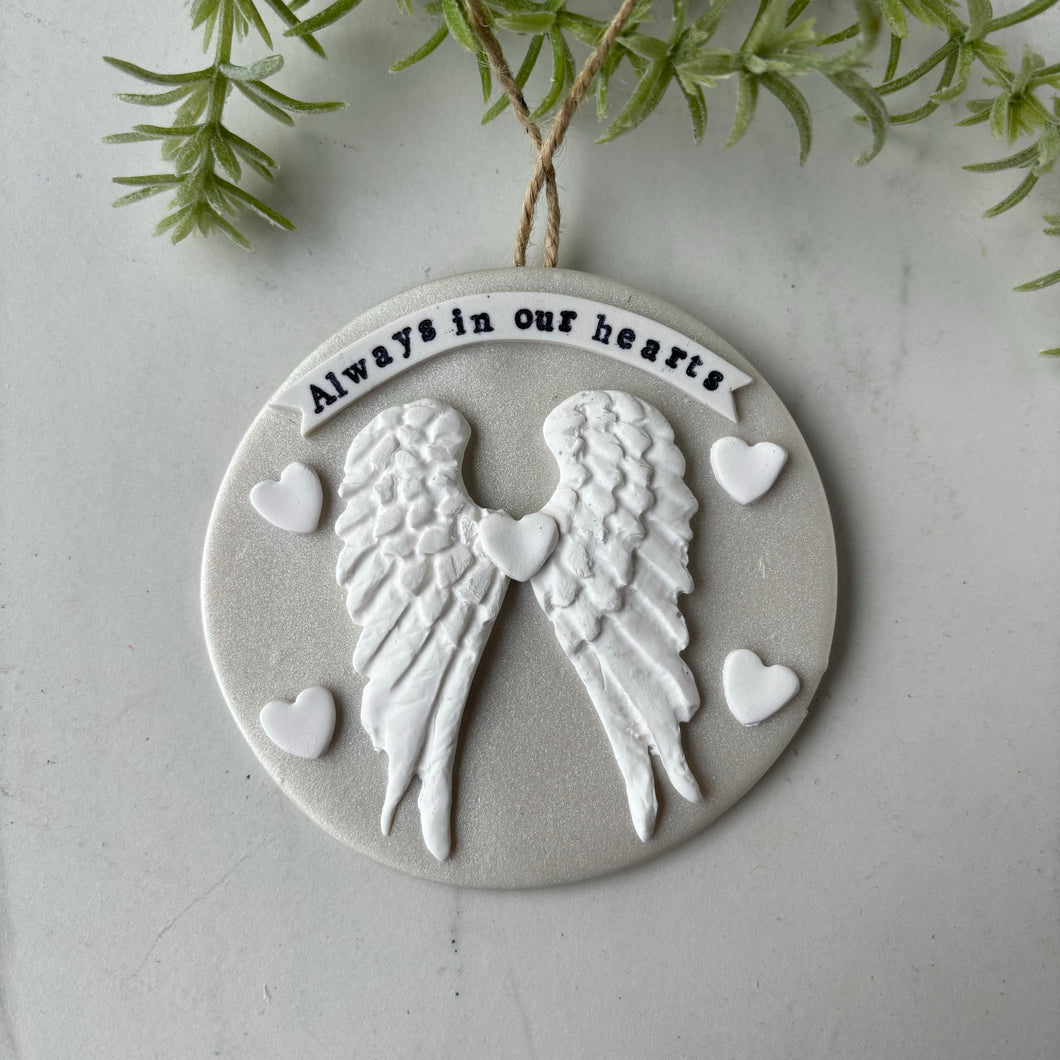 Angel wings ornament
