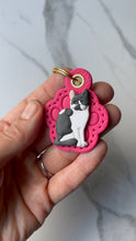 Load image into Gallery viewer, Custom Polymer Clay Cat Keychain
