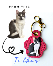 Load image into Gallery viewer, Custom Polymer Clay Cat Keychain
