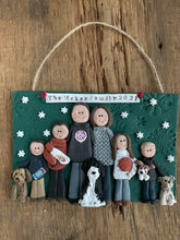 Load image into Gallery viewer, Large Family custom clay ornament 7 or more members
